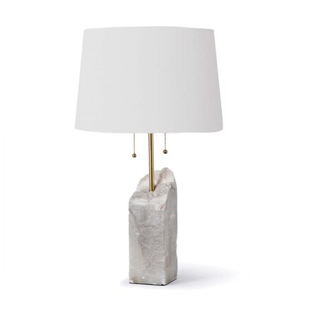 Regina Andrew Square Raw Alabaster Table Lamp 13-1039